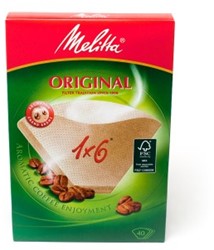Melitta aromafilterpapier 1x6 natuur pak 8 x 40 st    