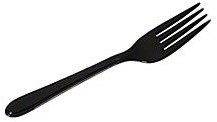 Plastic vork zwart 18 cm zak 50 stuks             