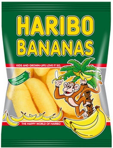Haribo Bananen zakje 28 x 75 gr                   