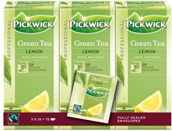 Pickwick professioneel green tea lemon doos 3 x 25 st