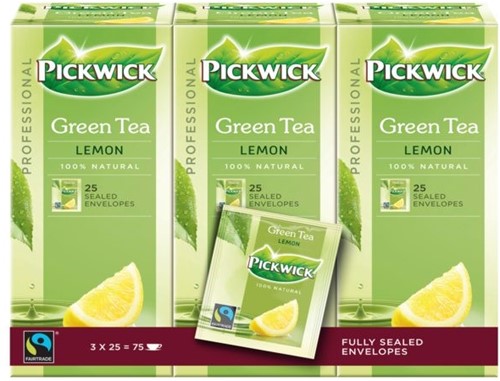 Pickwick Professioneel green tea lemon doos 3 x 25