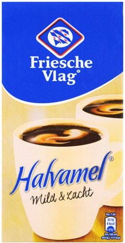 Friesche Vlag halvamel halfvolle koffiemelk doos 18 x 45,5 cl   