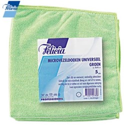 Felicia microvezeldoek pro groen 5 st      