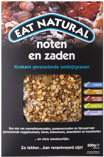 Eat Natural ontbijtgranen noten & zaden 500 gr