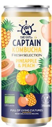 The Gutsy Captain fresh pineapple peach bio blik 12 x 0,25 l