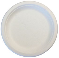 BIO bord suikerriet 23 cm wit 500 st