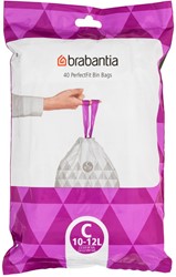 Brabantia afvalzak trekband 10-12 l rol 40 st