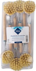 Felicia afwasborstel hout 6 st