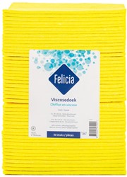 Felicia schoonmaakdoek viscose geel 50 st