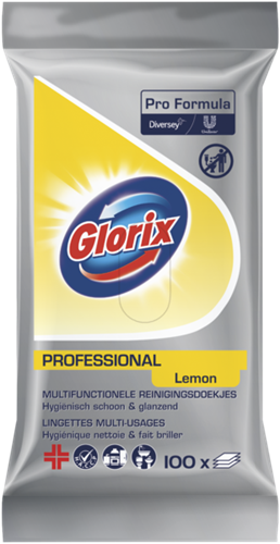 Glorix hygiene doekje lemon pak 100 st