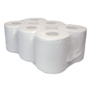 Hygienepapier poetsrol midi hoogwit 6 st