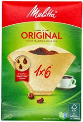 Melitta koffiefilter natuurpapier 1x6 pak 40 st