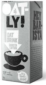 Oatly Barista havermelk voor koffie  6 x 1liter 