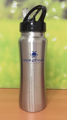 Drinkfles 600 ml roestvrijstaal met opdruk